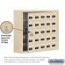 Salsbury Cell Phone Storage Locker - with Front Access Panel - 5 Door High Unit (8 Inch Deep Compartments) - 25 A Doors (24 usable) - Sandstone - Surface Mounted - Resettable Combination Locks